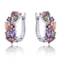 thumbnail image 2 of Hyasfey 1 Pair Women Earrings Elegant Ear Decoration European And American Style Colorful Rhinestone Clip Earrings for Everyday Wear, 2 of 8