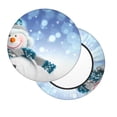 thumbnail image 3 of Goofa Christmas Snowman In The Snow Printed Stool Covers Round, Waterproof Round Bar Stool Covers Anti-Slip Round Bar Stool Seat Cover with Elastic Bands Durable -14 inch, 3 of 7
