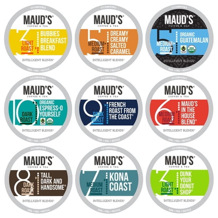 Maud's 9 Flavor Coffee Variety Pack, 80ct. Recyclable Single Serve Coffee Pods Variety