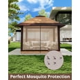 thumbnail image 6 of BouPower 13x13 Pop Up Canopy Gazebo,Canopy Tent,Outdoor Gazebo for Backyard & Patio Furniture,Pop Up Tent with Mosquito Netting & Double Roof for Backyard,Garden,Parties,Lawns,Outdoor and BBQs, 6 of 9