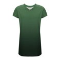 thumbnail image 5 of NXMZXB Summer Dresses for Women Casual V Neck Solid Color/Tie Dye Gradient Color Printed Short Sleeve T Shirt Dress with Pockets Loose Fit Beach Sundress B-Green S, 5 of 6