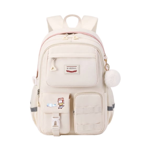 17 Inch Carry On Travel Laptop Backpack Overnight Bag For Women Men College Casual Daypack Lightweight (White)