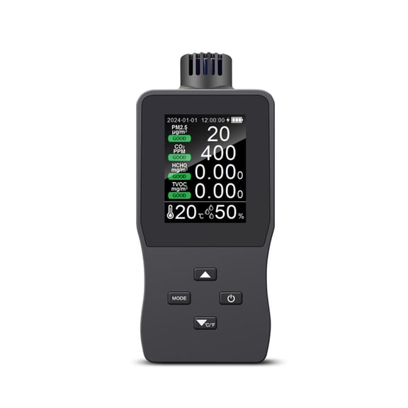 Air Quality Detector for Home Air Quality Pollution Meter CO2 PM2.5 Formaldehyde TVOC Temperature Humidity Testing Meter