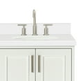 thumbnail image 5 of Ariel Stafford 37 Inch Single Right Offset Oval Sink Vanity With White Quartz Countertop W/1.5" Edge In White, 5 of 11