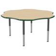 thumbnail image 1 of ECR4Kids 60in Flower Everyday T-Mold Adjustable Activity Table Maple/Green/Black - Super Leg, 1 of 8