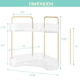 thumbnail image 3 of LINMOUA 2-Tier Corner Bathroom Counter Organizer, Countertop Perfume Tray And Vanity Organizer,Corner Makeup Storage, Organizer Countertop For Dresser，Spice Rack, 3 of 6