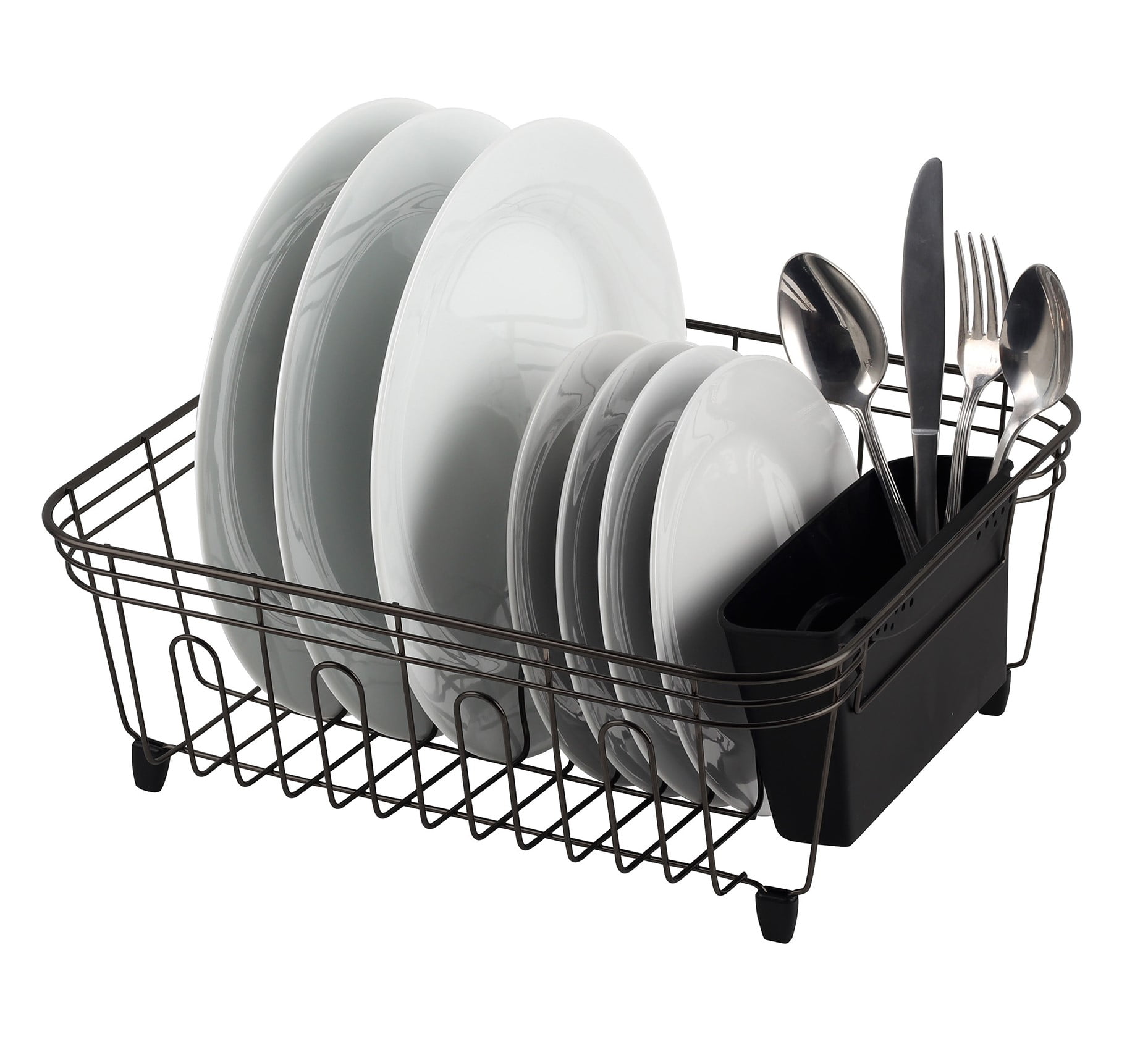 Better Houseware 3423 Compact Dish Drainer Set, Stainless 12 x 9 x 5