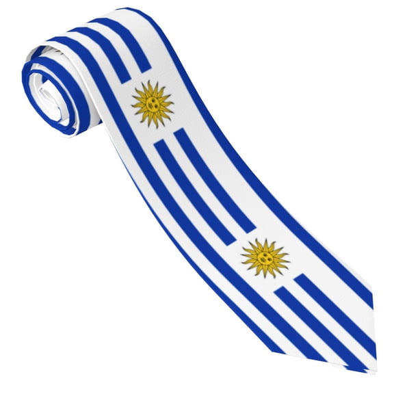 Men'S Uruguay Flag Tie Fashion Causal Printed Necktie