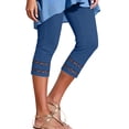 thumbnail image 3 of OVAFBAU Women's Capris Pants Yoga Workout Leggings Skinny Casual Long with Pockets Ankle Length Pants, 3 of 6