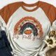 thumbnail image 2 of Camiseta Con Estampado De Calabaza De Color En Contraste A La Moda Para Mujer, Camisetas De Cuello Redondo De Verano Likrtyny Arte Deco, 2 of 2