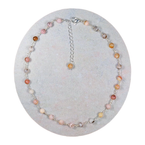 MGR! My Gems Rock Choker Necklace, Peruvian Pink Opal