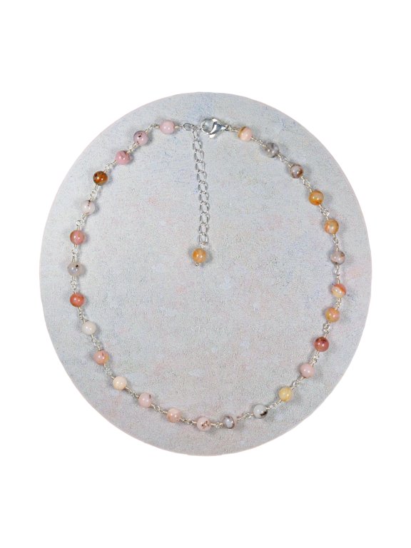 Choker Necklace, Peruvian Pink Opal