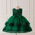 thumbnail image 6 of Kids Tulle Dress Green Sleeveless Girls Fancy Dress Junior Dresses 6-7 Years, 6 of 8