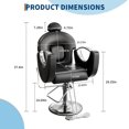 thumbnail image 2 of Chaise de Salon de Coiffure Inclinable à Rotation 360°, Pompe Hydraulique Robuste, Coussin Haute Densité de 5 Pouces, Cuir PVC Respirant, Inclinaison à 130°, pour Coiffeur Barbier Spa à Domicile Shampooing, 2 of 8