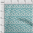 thumbnail image 2 of oneOone Polyester Spandex Turquoise Blue Fabric Floral Sewing Craft Projects Fabric Prints By Yard 56 Inch Wide-G3, 2 of 4