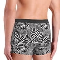 thumbnail image 4 of Men's Boxer Briefs, Zebra Couple cute print Soft Comfy Mens Underwear Boxer Briefs Breathable With Widen Waist, 4 of 7