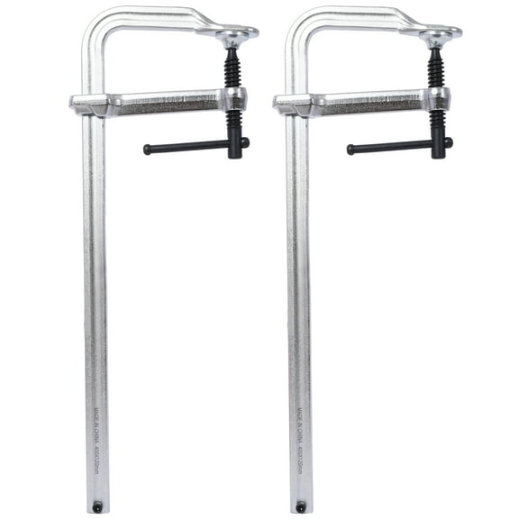 Bar Clamps Set, Drop Forged Steel Bar Clamps, Steel F Clamps for Welding, Woodworking, Metal working, DIY and Crafts,16 inch x 4-3/4 inch Throat,Pack of 2,