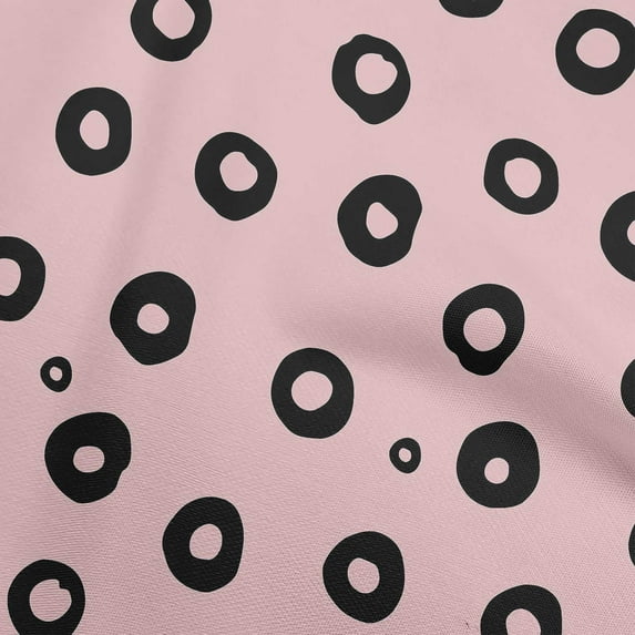 oneOone Cotton Silk Light Pink Fabric Polka Quilting Supplies Print Sewing Fabric By The Yard 42 Inch Wide-B4