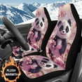 thumbnail image 2 of Uorisanigo Car Seat Covers Front Seats 2 Packs, Plush Cherry Blossom Panda Car Seat Covers for Cars SUV Pick-up Truck Sedan Seats Cover Cushion, Easy to Install, Auto Accessories Decor, 2 of 7