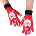 thumbnail image 3 of Ticikt Women Christmas Printed Knit Gloves, Touch‑Screen Compatible Warm Winter Knitted Gloves for Holiday Daily Wear, 3 of 5