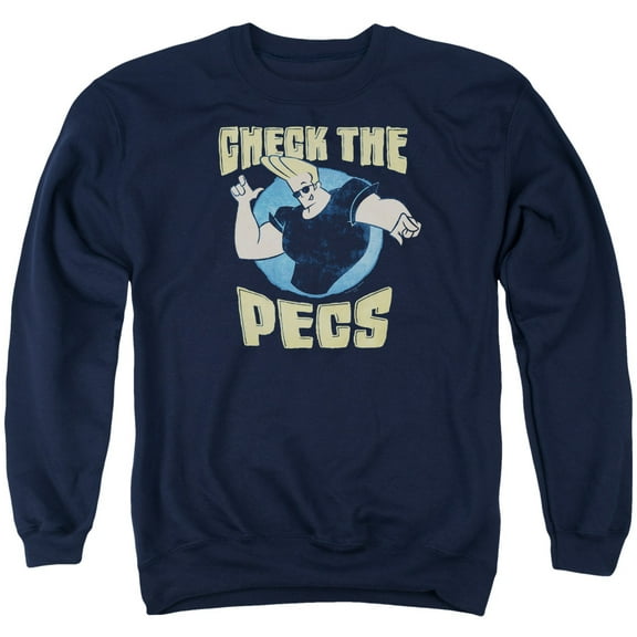 Johnny Bravo - Check The Pects - Crewneck Sweatshirt - XX-Large
