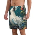 thumbnail image 2 of Fotbe Tropical Parrot Floral Artwork Trajes de Baño Estampados para Hombre, Shorts de Verano de Secado Rápido, Ropa de Playa, Bañadores-X-Large, 2 of 6