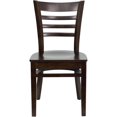 thumbnail image 4 of 2 Pk. HERCULES Series Ladder Back Walnut Wood Restaurant Chair, 4 of 8