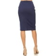 thumbnail image 2 of Women's Cotton Navy Pencil Skirt, 2 of 5