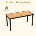 thumbnail image 3 of Gymax Acacia Wood Outdoor Dining Table Rectangular Patio Table w/ 1.97'' Umbrella Hole, 3 of 6