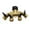 Yellow, variant on LYINGF 4 Way Brass Hose Splitter, Garden Four Way Brass Ball American 3/4 Ball Garden Hose Distributor Faucet 4 Way Water Distributor, Garden Hose Adapter Connector, Hose Spigot Adapter