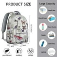 thumbnail image 6 of Stylish Small Backpack for School with Artistic Butterfly and Tropical Floral Patterns, Lightweight Travel Bag for Butterfly Lovers, 6 of 6
