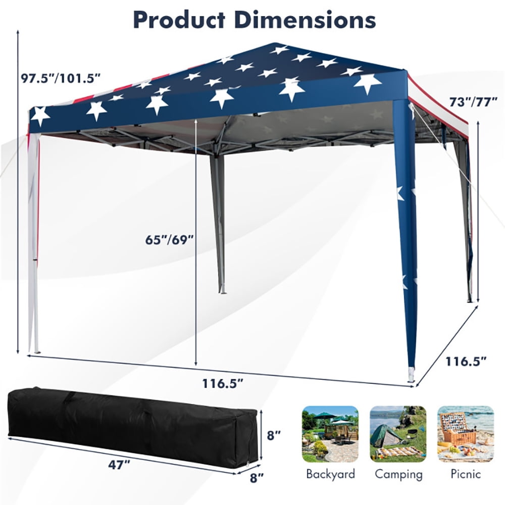 Aimee Lii 10 x 10 Feet Pop-up Canopy Tent Gazebo Canopy for Outdoor, Gazebo Tent for Party Wedding BBQ Events Aimee Lii 10 x 10 Feet Pop-up Canopy Tent Gazebo Canopy for Outdoor, Gazebo Tent for Party Wedding BBQ Events