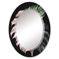 thumbnail image 3 of DESIGN ART Designart 'Pink And White Philodendron Leaf II' Printed Floral Leaves Wall Mirror 20in.x30in., 3 of 5