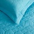 thumbnail image 6 of Quilted Floral Bedspread Set for Queen Beds – Includes Bedspread and Shams (Cloud, Blue), 6 of 7