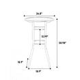 thumbnail image 5 of 3-Piece Outdoor Bar Set, Patio Bar Table and Chairs Set, Bar Height Patio Set - 2 x Swivel Bar Chairs , 1 x Round Bar Table (Blue), 5 of 12