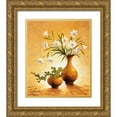 thumbnail image 1 of Lopardi, E. 12x14 Gold Ornate Wood Framed with Double Matting Museum Art Print Titled - Italian Flowers III, 1 of 4