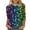 3-Blue, variant on Cavosen Mardi Gras Casual Tops for Women 3/4 Sleeves Holiday Carnival Crewneck Tops Mask Graphic Print Blouse Festival Novelty Shirts Dressy Going out T-Shirts Party Tuesday Purple M
