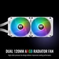 thumbnail image 3 of Thermaltake TH240 ARGB All-in-One Liquid Cooling System CPU Cooler, White, 3 of 6