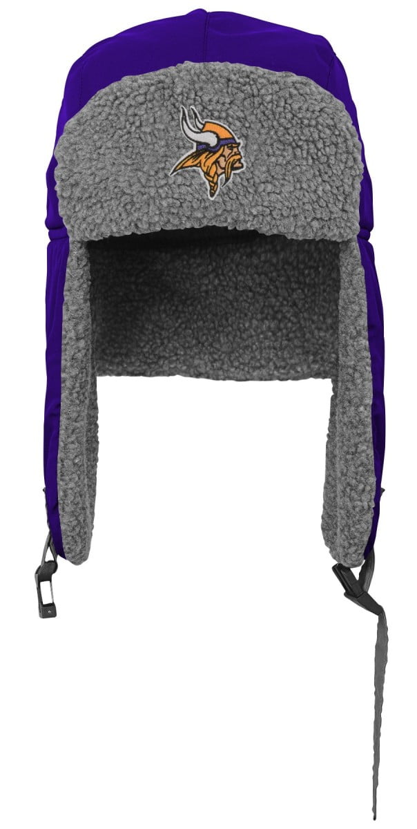 Minnesota Vikings Youth NFL "Winter Storm" Fur Lined Knit Trooper Hat by Outerstuff