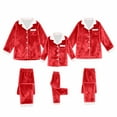 thumbnail image 6 of Family Matching Christmas Pajamas Fleece Pjs Long Sleeve Button down Holiday Nightwear Top and Pajamas Pants Mom Dad Baby Matching Outfits, 6 of 6