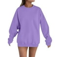 thumbnail image 3 of Womens Quarter Zip Pullover Sweatshirts Fall Fashion Half Zip Sherpa Fleece Winter Jacket Casual Outfits Loose Fit Top, 3 of 4