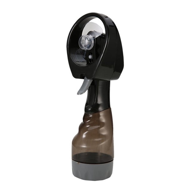 Ventilador eléctrico de mano para acampar al aire libre, senderismo, viaje, mini ventilador de refrigeración por pulverización de agua portátil Sweethay JJ24282-02B