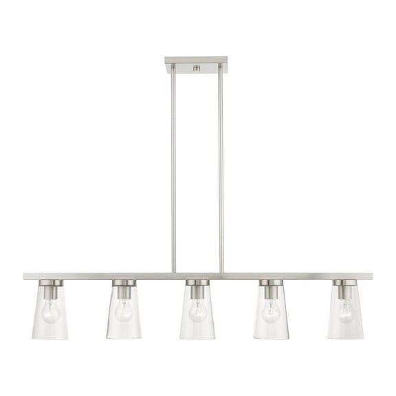 Livex Lighting - Cityview - 5 Light Linear Chandelier In Contemporary