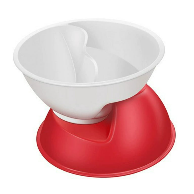 Large Capacity Cereal Bowl Partitioned Dry Wet Separated Versatile
