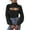 Black, variant on Women's Fall Winter Loose High Neck Long Sleeve Knit Top - Chest Cutout Design,Solid Color Versatile Outerwear Sweater,Size:L
