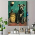 thumbnail image 4 of Funny Pitbull Bathroom Canvas Print, Cute Peeking Dog Art, Quirky Restroom Wall Decor, 4 of 8