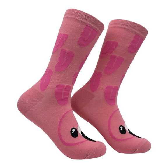 Flamingo Socks Funny Sarcastic Animal Graphic Novelty Footwear for Ladies