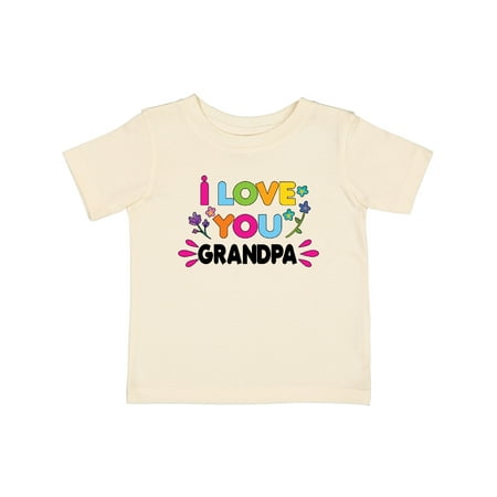 

Inktastic I Love You Grandpa with Flowers Gift Baby Girl T-Shirt