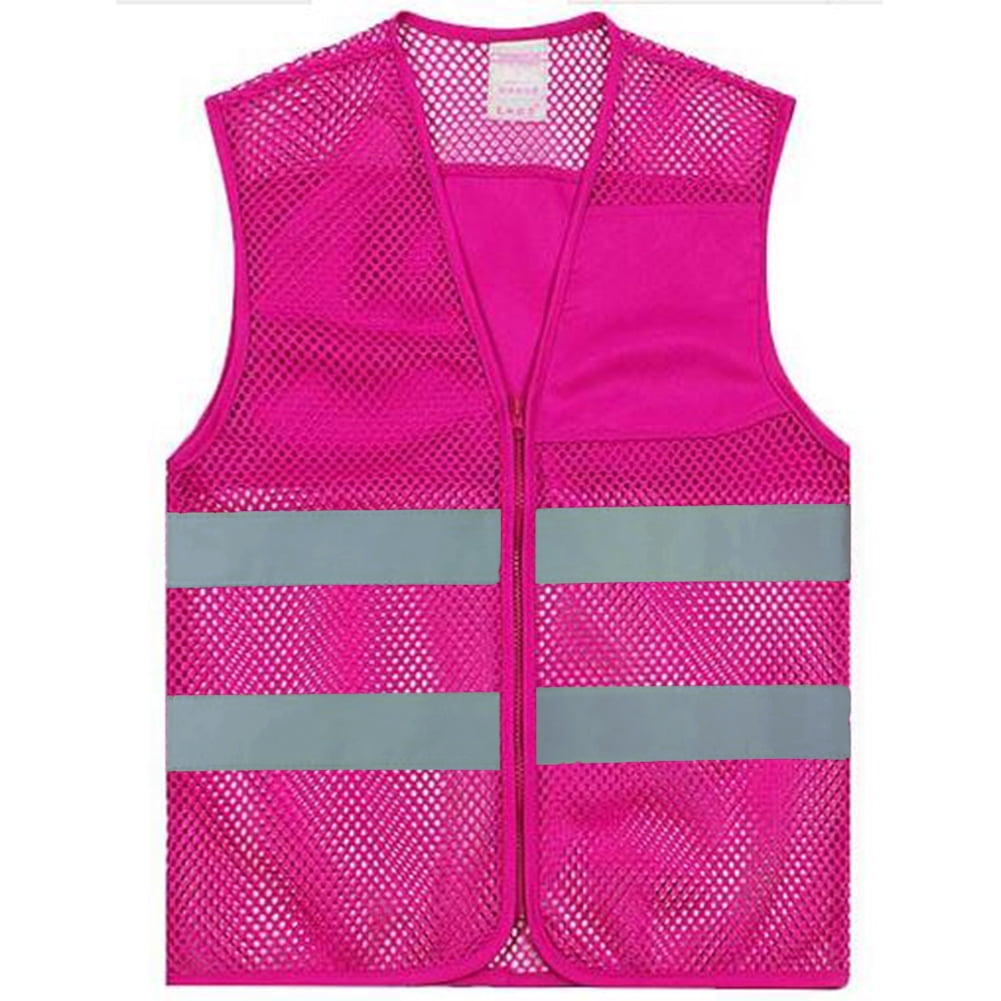 GOGO Unisex High Visibility Zipper Front Mesh Safety Vest with