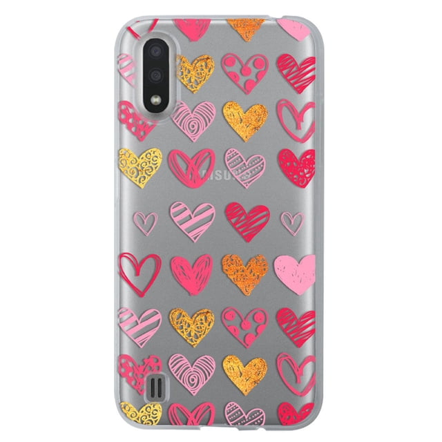 Funda Antigolpes InstaCase para Galaxy A01 Corazones Handmade